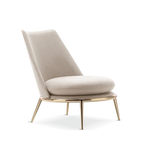 Lussuosa moderna sedia in acciaio inossidabile oro con rivestimento in velluto morbida e comoda poltrona per soggiorno - Product Image 1