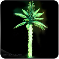 Aménagement paysager vert Arbre de Noël artificiel à led Palmier artificiel extérieur éclairé à led