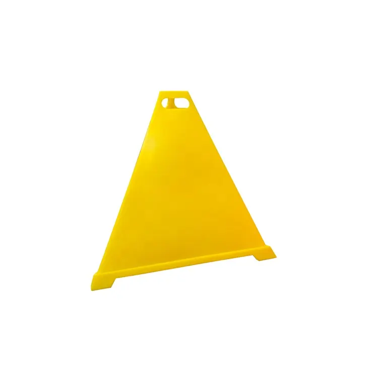 Красочные безопасности дорожного движения предупреждающий конус 600 мм PE 3-сторонняя желтый ёлку