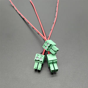 2468 AWG24 şerit kablo montajı yeşil kontakt vidalı tip Terminal bloğu bağlayıcı 2 Pin - Product Image 3