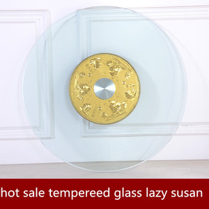 Offre Spéciale <span class=keywords><strong>Ronde</strong></span> 10mm trempé <span class=keywords><strong>Table</strong></span> À Manger En Verre <span class=keywords><strong>Avec</strong></span> Paresseux Susan Platine - Product Image 2