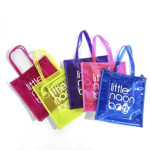 Temizle Tote Crossbody Shopper çanta sapları omuz askısı PVC plastik vinil çanta