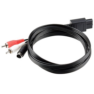 สาย AV คอนโซลสายวิดีโอเสียงอะแดปเตอร์สำหรับ SNES <span class=keywords><strong>Super</strong></span> <span class=keywords><strong>NES</strong></span> <span class=keywords><strong>Nintendo</strong></span> 64 N64