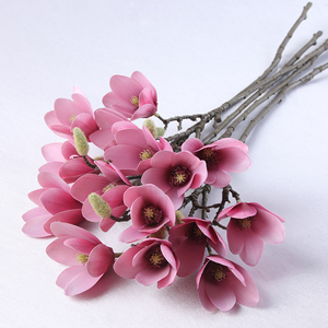 Reale touch magnolia fiore artificiale con gambo corto mini magnolia - Product Image 2