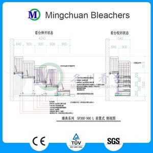 Système de sièges télescopiques mobiles personnalisés <span class=keywords><strong>MCTB</strong></span>-304F Zhen, tribune rétractable - Product Image 5