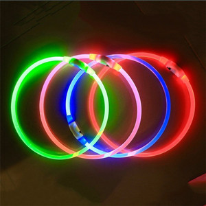 Collar de seguridad LED impermeable para perro, luz óptica parpadeante, recargable, venta al por mayor - Product Image 2