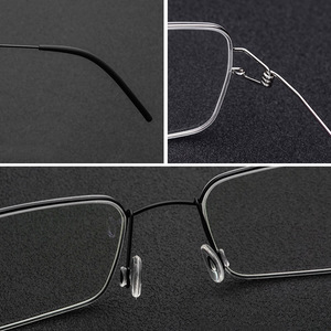 กรอบแว่นตา TITANIUM กรอบแว่นตาผู้ชายแว่นตาเกาหลีเดนมาร์กผู้หญิงยี่ห้อ Designer สายตาสั้นกรอบแว่นตาไร้สาย