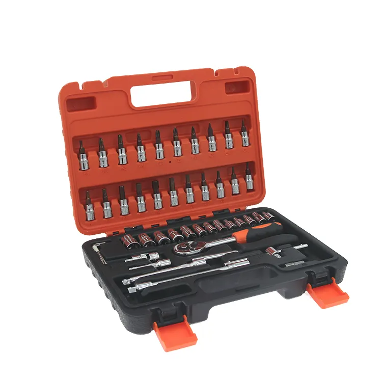 Mobil Perbaikan Alat 46 pcs Set Spanner Socket 1/4 "Ratchet Wrench Kit