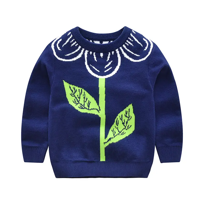 Giapponese pullover a maniche lunghe di spessore girasole disegni di natale ls modello giapponese della ragazza dei capretti dei bambini del maglione