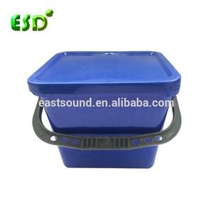 ESD Retangular Balde De Plástico Com Tampa Com Alça - Product Image 2