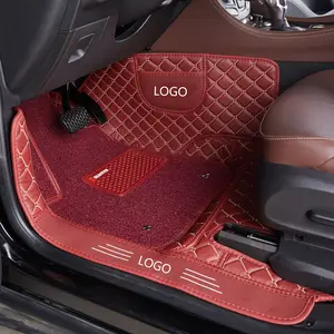 High quality full set carpet car mat leather custom 3d car floor mats for Ford