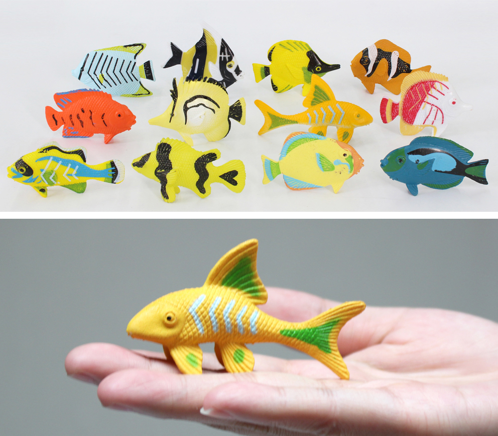 Molain Set De 12 Peces Tropicales De Plástico – Figuras De Juguete Para Fiestas Y Decoración