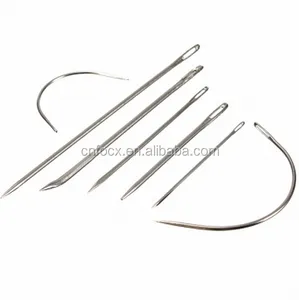 7 agujas de coser para reparación de mano, herramienta de remiendo/agujas de coser de cuero/aguja de costura curvada