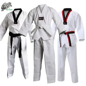 Custom Wtf Geribbelde Materiaal Taekwondo Uniform