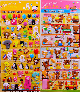 Tùy Chỉnh Dễ Thương Động Vật <span class=keywords><strong>3D</strong></span> PVC Puffy Stickers, Foam Stickers, Miếng Bọt Biển Dán - Product Image 2