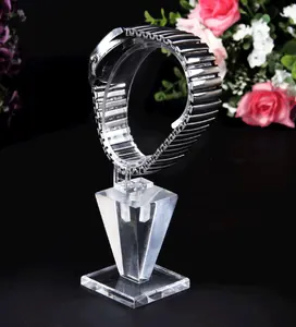 Factory Wholesale Custom Single Clear acrylic C Ring Watch Display Rack Acrylic Desktop Display Stand