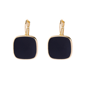 Ed01463c Vierkante Enamel Hoop Earring Mode Vergulde Sample Earring Groothandel