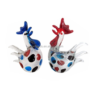Grosir Patung Ayam Jantan Binatang Kaca <span class=keywords><strong>Murano</strong></span> Ditiup Tangan - Product Image 1