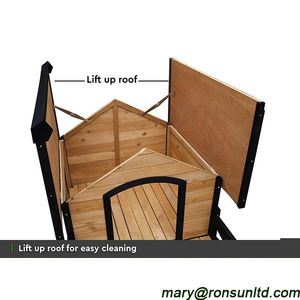 Fabrika özel çevre dostu taşınabilir Pet ev ucuz ahşap köpek evi açık kulübesi - Product Image 3