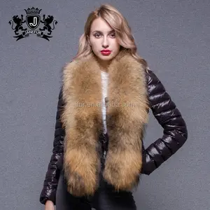 Cappotto invernale da donna alla moda con collo in pelliccia di procione cappotti <span class=keywords><strong>caldi</strong></span> capispalla donna - Product Image 1