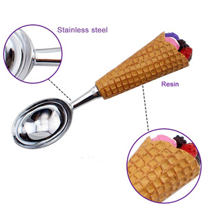 Herramientas para <span class=keywords><strong>Helados</strong></span> con Forma Personalizable, Cuchara para <span class=keywords><strong>Helados</strong></span> de Aleación de Zinc con Mango de Resina, Cuchara para <span class=keywords><strong>Helados</strong></span> de Alta Calidad - Product Image 3