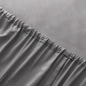 Sateen Weave-sábana de cama de bambú 100%, no tóxica, Queen King