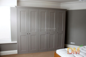 Französische benutzer definierte gute Qualität weiß Massivholz Schlafzimmer Kleider schrank profession ellen Schrank für Wohnung - Product Image 6