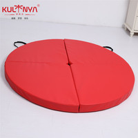 Pole Dance Crash Mat avec couverture en vinyle mousse exercice gymnastique tapis pliant 150cm diamètre toutes saisons pour la danse