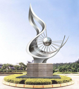 Scultura Decorativa Moderna per Esterni in <span class=keywords><strong>Acciaio</strong></span> Inossidabile Placcato Argento con <span class=keywords><strong>Aquila</strong></span> e Terra, Colore Personalizzabile - Product Image 6