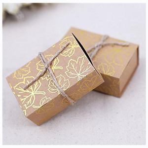 Cajas de Regalo de Papel Kraft, Recubrimiento de Barniz Marrón, Reciclables, con Logotipo Personalizado, para Jabón, Dulces y Fiestas - Product Image 1