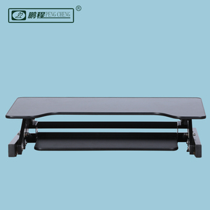 Noir <span class=keywords><strong>En</strong></span> Aluminium Réglable <span class=keywords><strong>en</strong></span> Hauteur de Levage De <span class=keywords><strong>Bureau</strong></span> <span class=keywords><strong>Assis</strong></span> <span class=keywords><strong>Debout</strong></span> Poste De Travail - Product Image 2