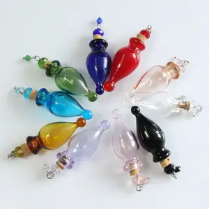 Lampwork 空心玻璃芳香疗法香水漫射吊坠