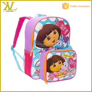 Disni vérification <span class=keywords><strong>Dora</strong></span> kid école sac à dos détachable avec sac à lunch, <span class=keywords><strong>Dora</strong></span> sac d'école de bande <span class=keywords><strong>dessin</strong></span>ée - Product Image 1