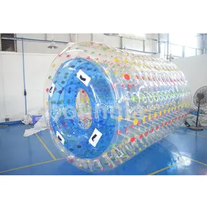 PVC Material Inflatable Hamster Wheel / Water Roller for Summer Adult & Kids Over 7 Years Old Clear and Blue 0.8mm PVC Bouncia