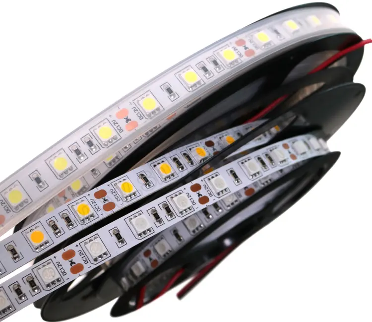 3M adesivo 12v 24v 10mm 5050 60pcs led/m striscia led monocolore