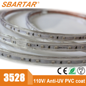 120 v Flexible de luz LED Strip SMD3528 60 leds / <span class=keywords><strong>m</strong></span> IP65 blanco cálido - Product Image 4