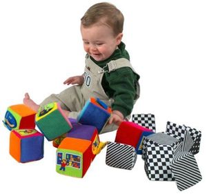 IQ Bebé Knock Knock Bloques Aprender Enseñar Cascabeleo Sonajero Cuadrado de Color Puerta de Juguete Suave - Product Image 2