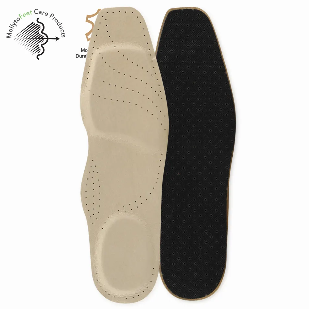 Shoe Insole Pig Skin Genuine Leather Anti-sweat Metatarsal Massage Foot Support Orthotic Shoe Insole For Ladies/men