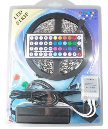 卸売5m rgb 5050防水LEDキットストリップ電源LEDテープ16.4フィート5m smd 5050 rgb LEDストリップライトキット