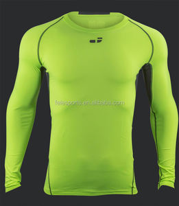 Lime Green Funzionamento di Notte Assorbente t-shirt Uomo Palestra Fitness Abbigliamento Sportivo - Product Image 1
