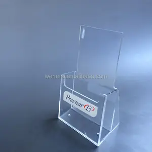 Soporte acrílico Popular para exhibir folletos, soporte para escritorio, OH-06-LV de publicidad transparente CN;GUA Morden WENMEI