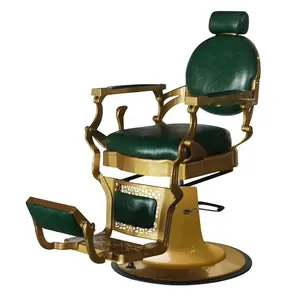 Kisen Vintage luxe style classique fonction d'inclinaison de rotation noir rouge couleur en option adulte classique chaise de barbier pour homme salon