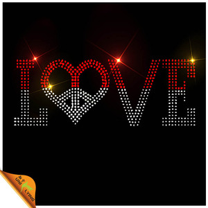 nueva <span class=keywords><strong>venta</strong></span> al por mayor nuevo amor de la paz rhinestone caliente del arreglo motivo - Product Image 1