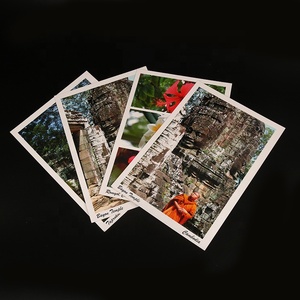 OEM de felicitación gracias tarjetas de impresión DE PAISAJE DE LA LAMINACIÓN brillante de colorantes de papel de tarjetas postales para las colecciones - Product Image 1