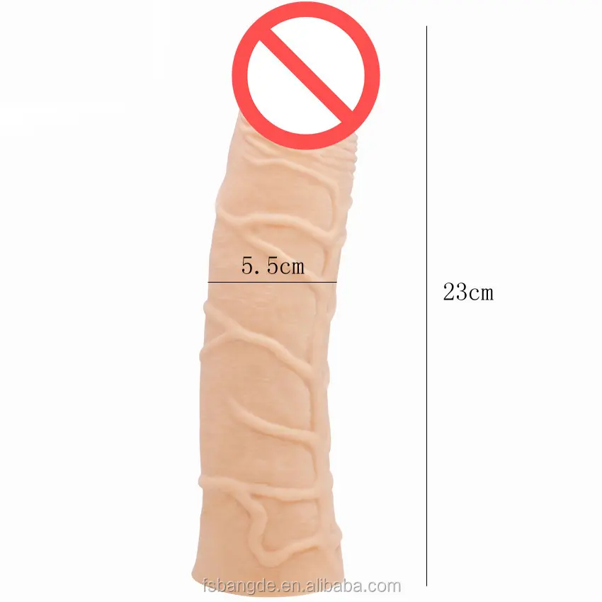 Factory Price Manufacturer Supply Popular Soft TPE Extender Long Time Penis Sleeve For Man