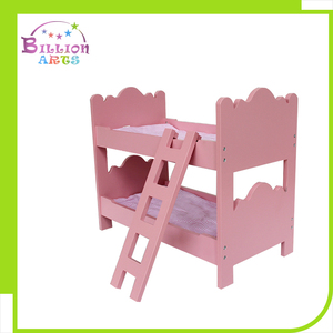 Solid Wood Miniature <strong>Doll</strong> Furniture Set Lovely Designed <strong>Bunk</strong> <strong>Bed</strong> with Slik Screen Skill for Kids Stock Available! - Product Image 6