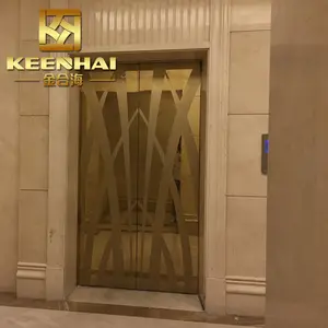 Декоративная дверь пассажирского лифта Keenhai из нержавеющей стали