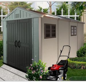 kinying brand 2022 newest design plastic garden outdoor shed