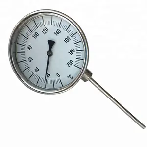 Industrial Stainless Steel WSS Adjustable Bimetal Temperature Gauge