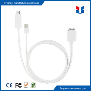 1.8 m cavo HDMI con cavo USB per ipad 1/<span class=keywords><strong>2</strong></span>/3/iphone 4 s/<span class=keywords><strong>ipod</strong></span> <span class=keywords><strong>touch</strong></span> 4th - Product Image 1
